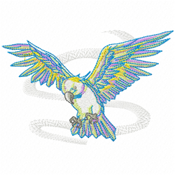 Parrots Embroidery Design 3